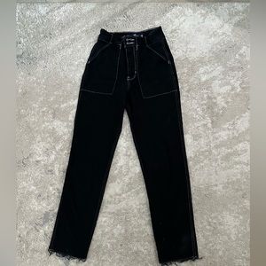 Hollister high rise pants black and white